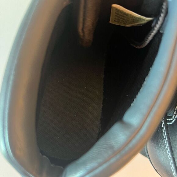 TIMBERLAND Ankle Chelsea Boots Leather Lace Up Wedge Womens Size 8.5 Black - Picture 7 of 11